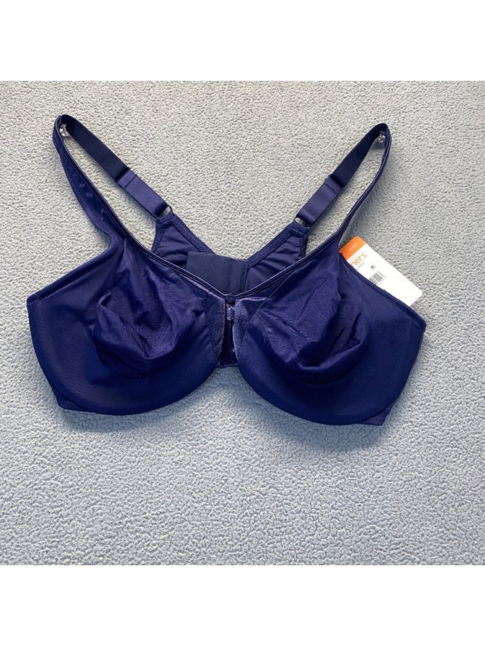 NWT WARNER'S signature support Blue BRA  38D 35002A Navy NEW